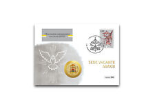 Numisbrief Vatikan 2013 grauer Taube mit 2 Euro Sedisvakanz mit Farbmotiv