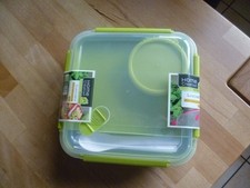 Rotho Lunchbox 19,5 x 19,5 x 6,5 cm bzw. 1,1 Liter grün mit Besteck NEU