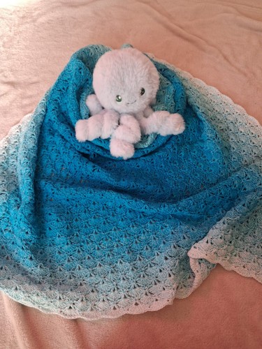 Handgehäkelte babydecke aus - handgehäkelte,