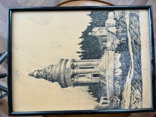 Tuschezeichnung denkmal - tuschezeichnung,