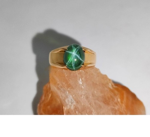 Grüner stern saphir ring - stern,