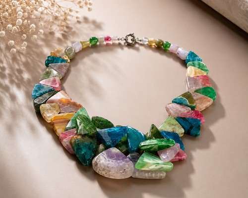 Farbenfrohe statement kette - farbenfrohe, statement-kette
