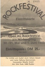 Konzertkarte:30.5. - 1.6. 1980