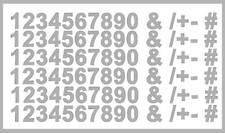 90 Zahlen Nummern SILBER-GRAU