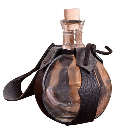 Feldflasche glas leder - glas,