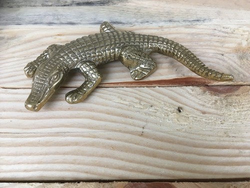 Krokodil gold skulptur - 18,