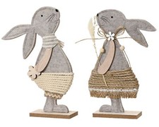 Dekofiguren hase häsin 26cm - hase, &