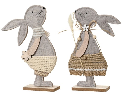 Dekofiguren hase häsin 26cm - dekofiguren,