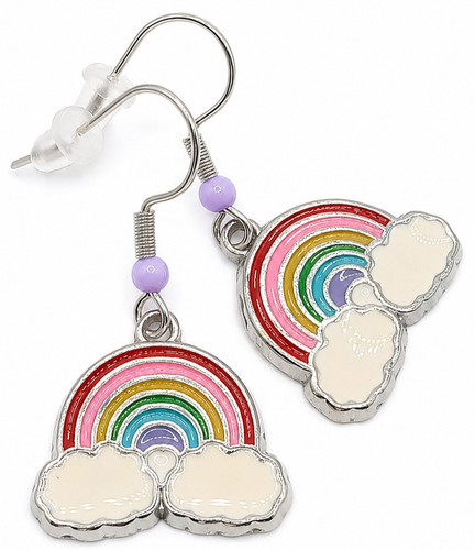 Regenbogen ohrringe edelstahl - regenbogen,