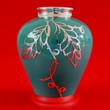 Miniatur silver overlay vase - silver,