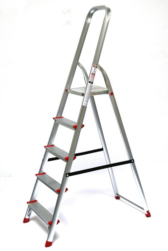 Alu stehleiter stufig - alu-stehleiter, 5-stufig