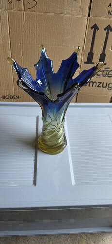 Glasvase mundgeblasen - glasvase,