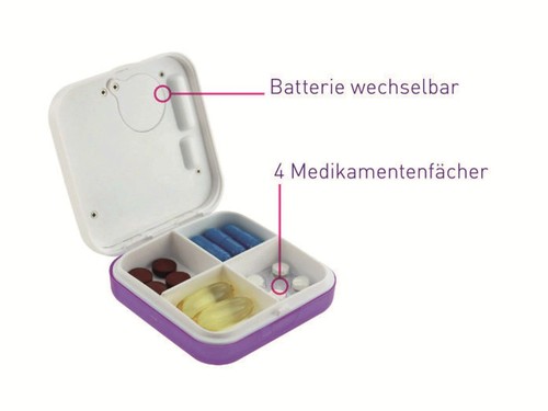 Pillenbox timer fächer 5 - timer, 4