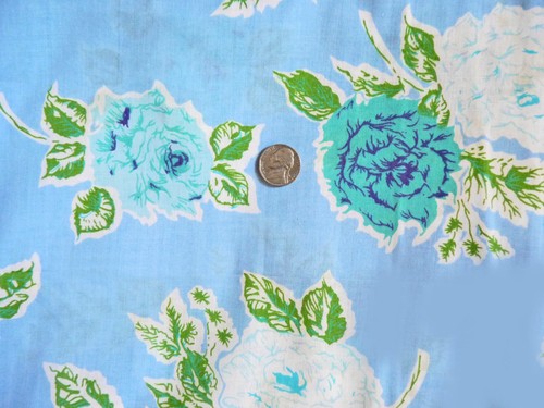Vintage blumen stoff rest 70er - vintage,