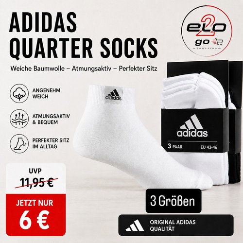 Adidas quarter socks - adidas, 3er