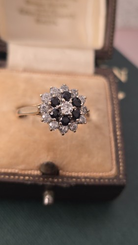 Saphir und diamant ring - saphir,