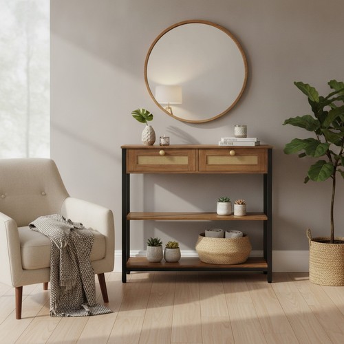 Rattanähnlicher konsolentisch - rattanähnlicher,