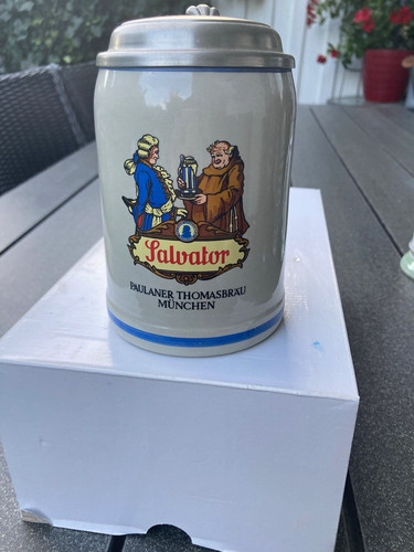 Salvator steingut bierkrug - salvator,