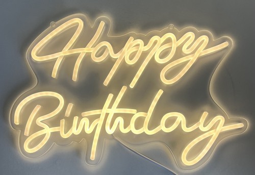 Led neonschild happy birthday - led,