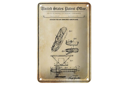 Blechschild patent 12x18 - blechschild, cm