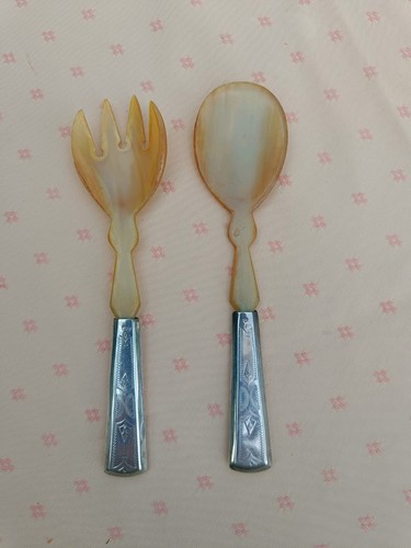 Jugendstil salatbesteck silber - jugendstil,