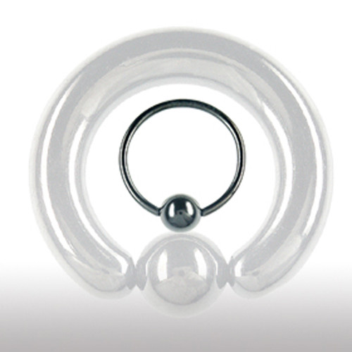 0mm schwarz piercing klemm - schwarz,