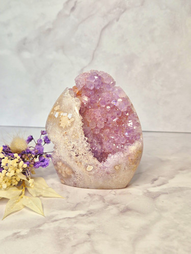 Pink amethyst flower - amethyst,