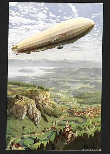 Zeppelin über dem bodensee - dem,