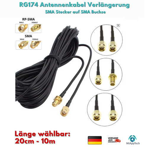 Rg174 sma antennenkabel - rg174,
