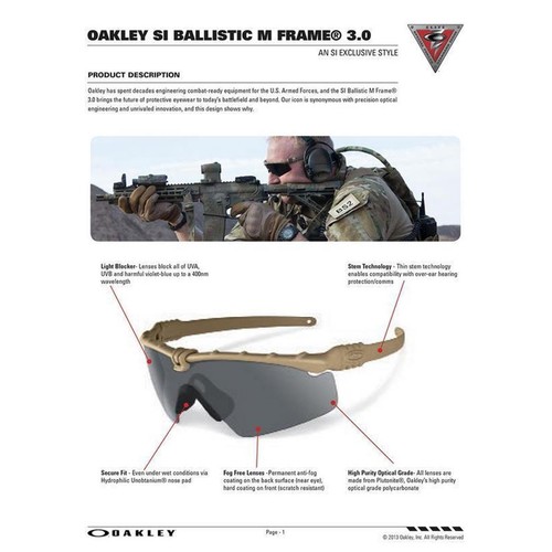 Oakley ballistic frame - oakley, m-frame