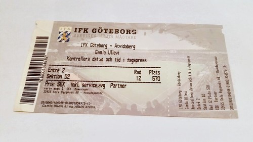 Used ticket ifk goteborg - ticket,
