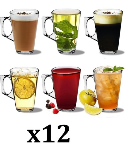 12x 240ml latte gläser - 240ml,