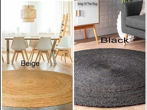 Rund teppich jute 100 - teppich, 100%
