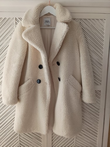 Zara teddy mantel fake fur - zara,