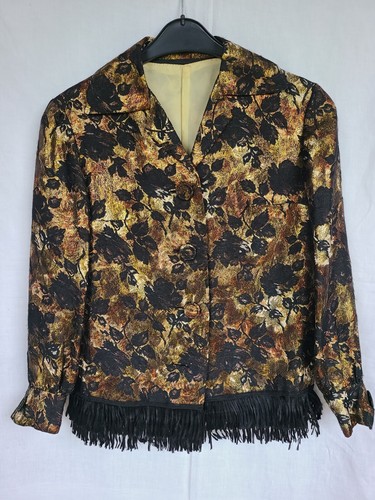 Vintage brokat abendjacke - brokat,