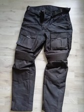 Sportliche Motorrad Hose Motorradhose Schwarz mit Oberschenkeltaschen Gr. 36 XXL