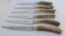 6 Messer mit echt Hirschhorn