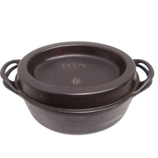 Bräter Gusseisen schwarz Cousances Doufeu 38 cm Gussbräter Deckel Gas Induktion