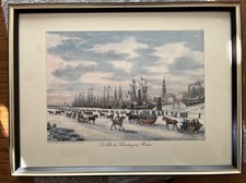 Hamburgensie Bild | zugefrorene Elbe,| m.Rahmen&Passepartout