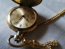 PRÄTINA TASCHENUHR mit Uhrenkette - goldfarbig