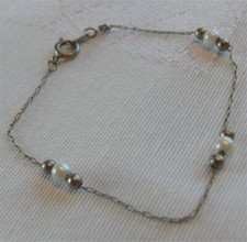 Armband Armkette filigran silberfarben Kügelchen Perlchen 18,1 cm lang_I_i. Go