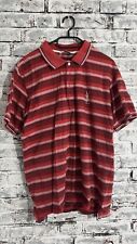 YSL Yves Saint Laurent Herren Polo Shirt L Rot Gestreift 