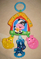 Mattel Fisher-Price Newborn Mein Bauernhof Mini-Mobile Beißring & Geräuschen
