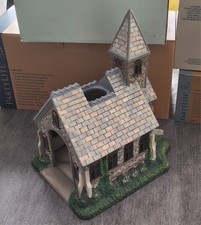 Partylite Olde World Village Kirche Teelichthaus P7321 ,sehr gut erhalten.