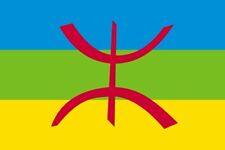 Berber Flagge 90x150cm, Fahne der Amazigh, Marokko, Algerien, Tunesien, الأمازيغ