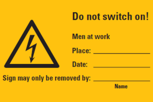 Aufkleber not switch - "do,