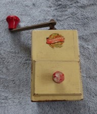 Antike Kaffeemühle Leinbrock's Ideal mit Stahlmahlwerk, farbig gebraucht, selten