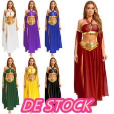 DE Damen Bauchtanz Kostüm Orientalische Prinzessin Kostüm Crop Tops Chiffon Rock
