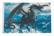 Drache Blaue Flagge (5 Fuß x