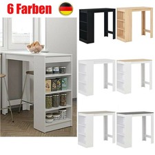 Bartisch Stehtisch mit Regal Bartresen Bartheke Bistrotisch Tisch 6 Farben Neu